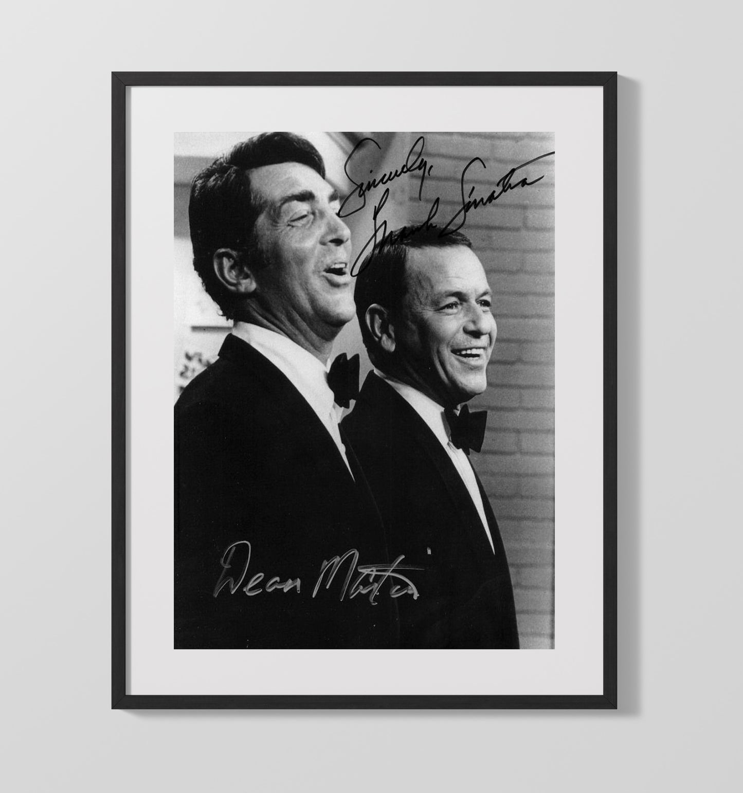 Frank Sinatra and Dean Martin - Rat Pack Charm 8x10 Framed Canvas vintage music wall art