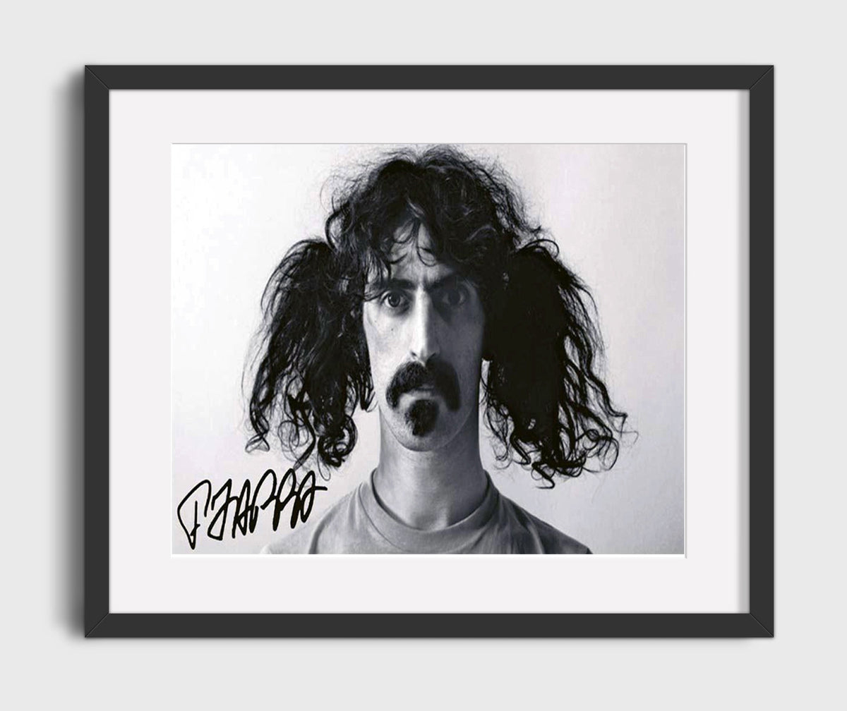 Frank Zappa - Wild Hair and Wilder Genius 8x10 Framed Canvas vintage music wall art