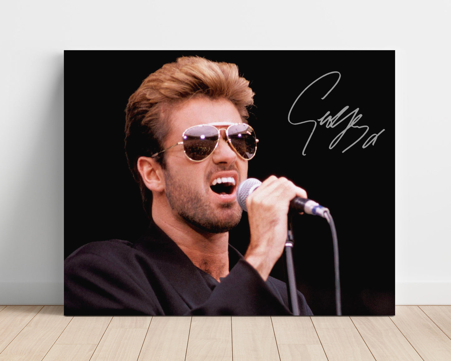 George Michael - Faith Era Vocal - Vintage Music Wall Art - 16x20 Unframed Print music decor