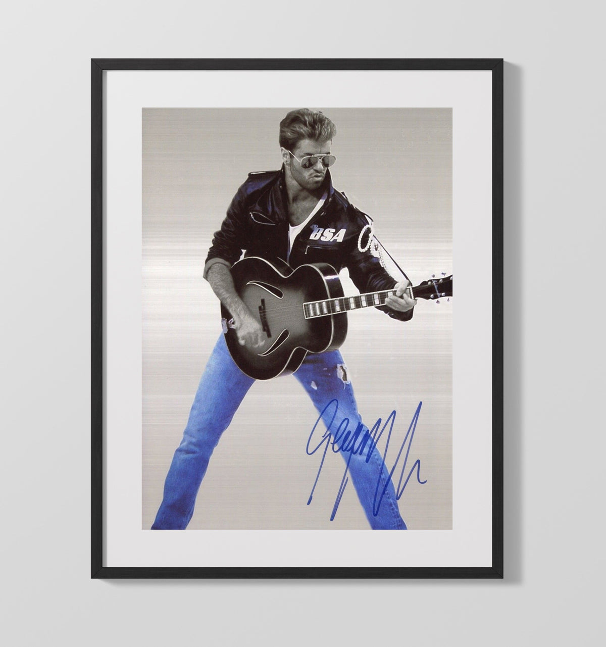George Michael - Faith in Blue Jeans 8x10 Framed Canvas vintage music wall art