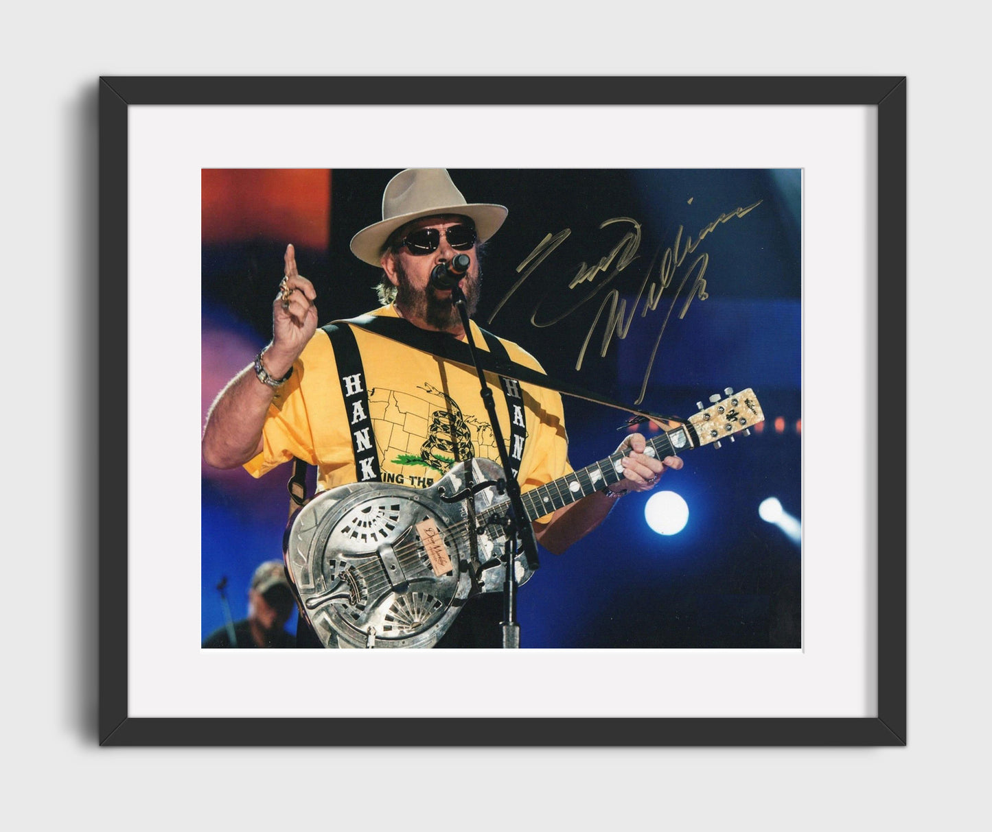Hank Williams Jr. - Southern Outlaw Sound 8x10 Framed Canvas vintage music wall art