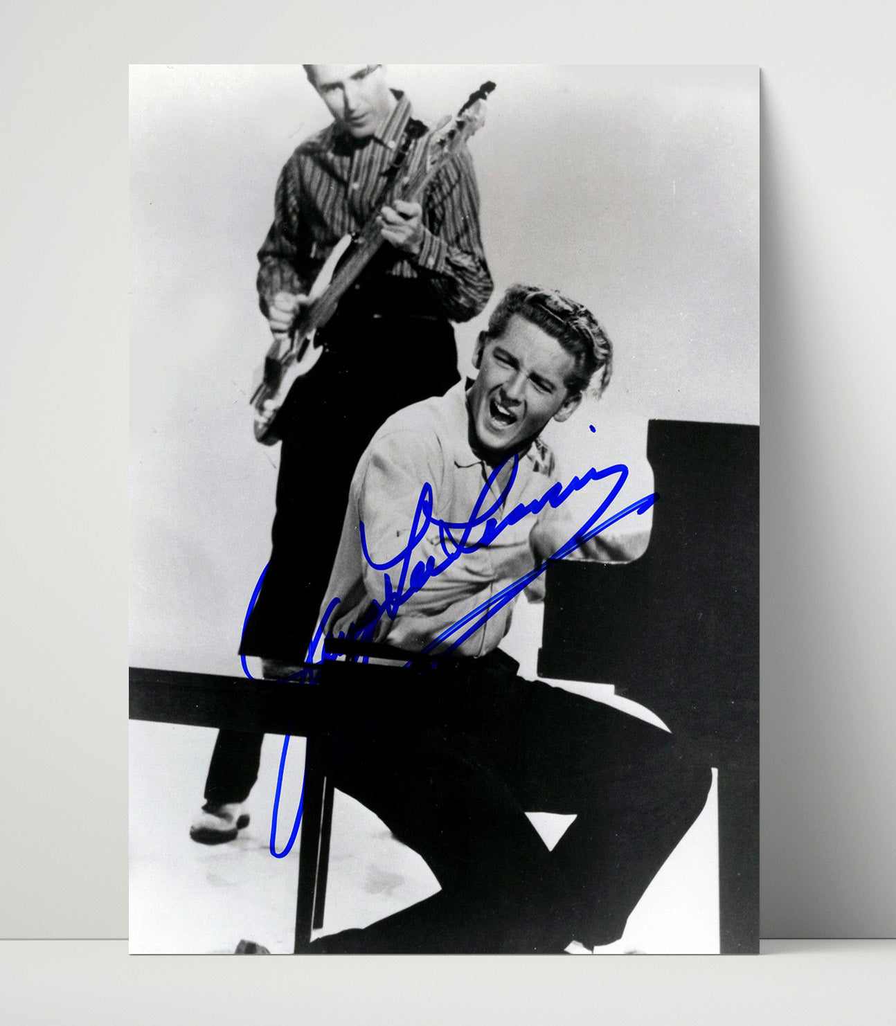 Jerry Lee Lewis - Piano Rock And Roll Performance Black And White - Vintage Music Wall Art - 16x20 Unframed Print music decor