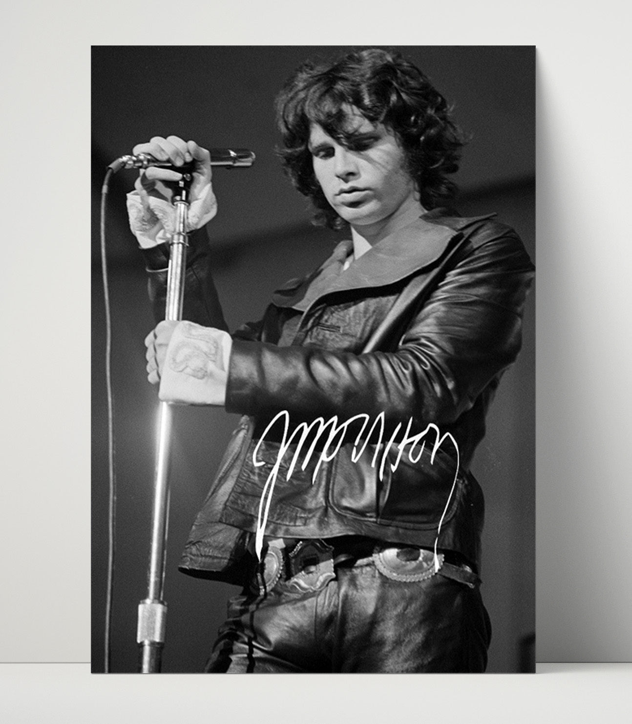 Jim Morrison - Lizard King in Leather - Vintage Music Wall Art - 16x20 Unframed Print music decor