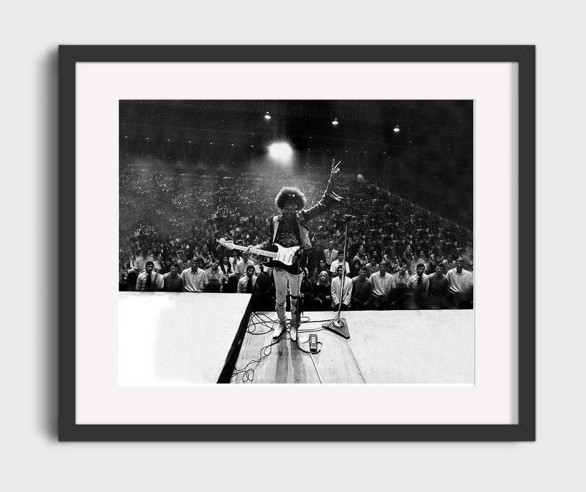 Jimi Hendrix - Peace Sign and Electric Magic 8x10 Framed Canvas vintage music wall art