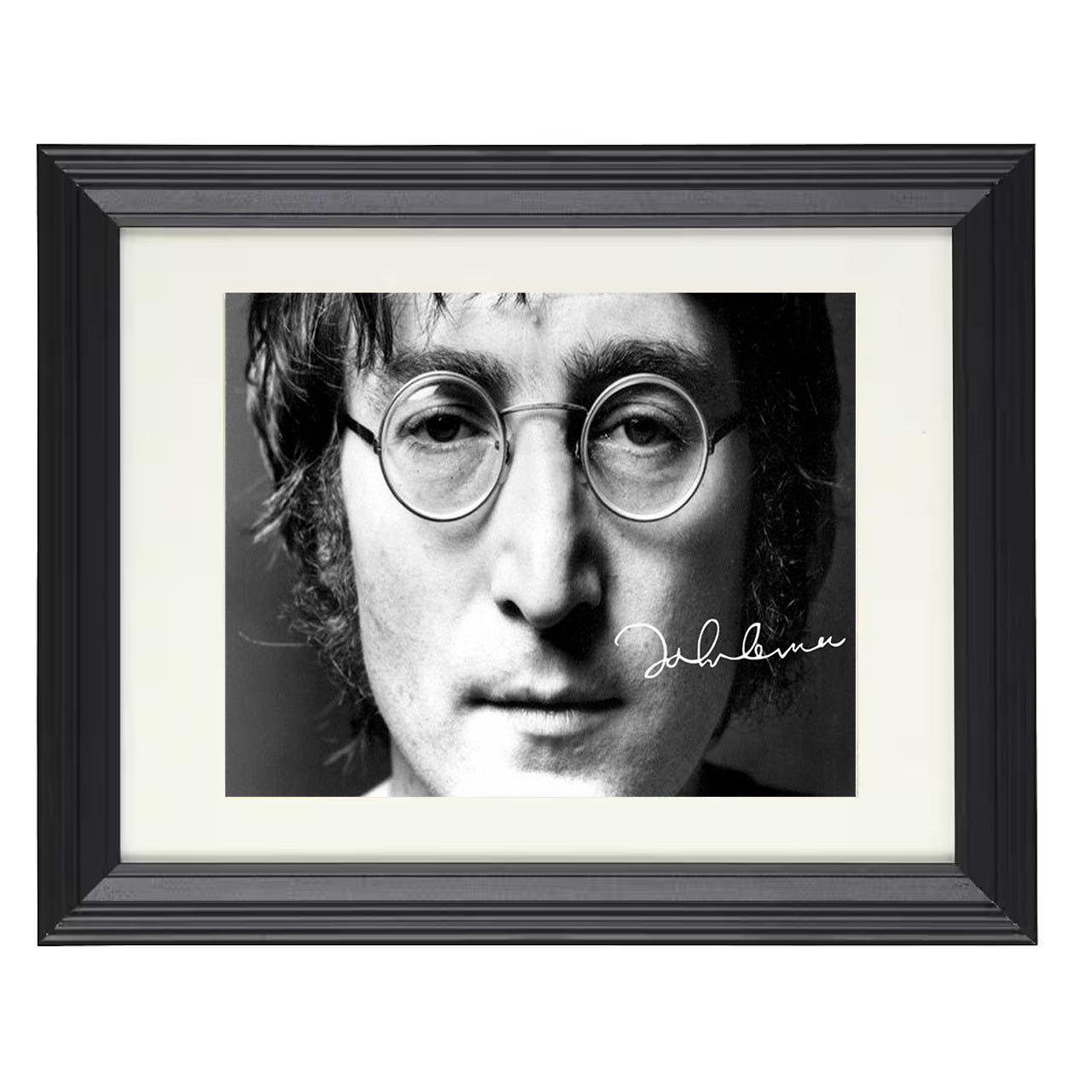 John Lennon – Imagine Era Visionary – 8x10 black beveled framed music wall art