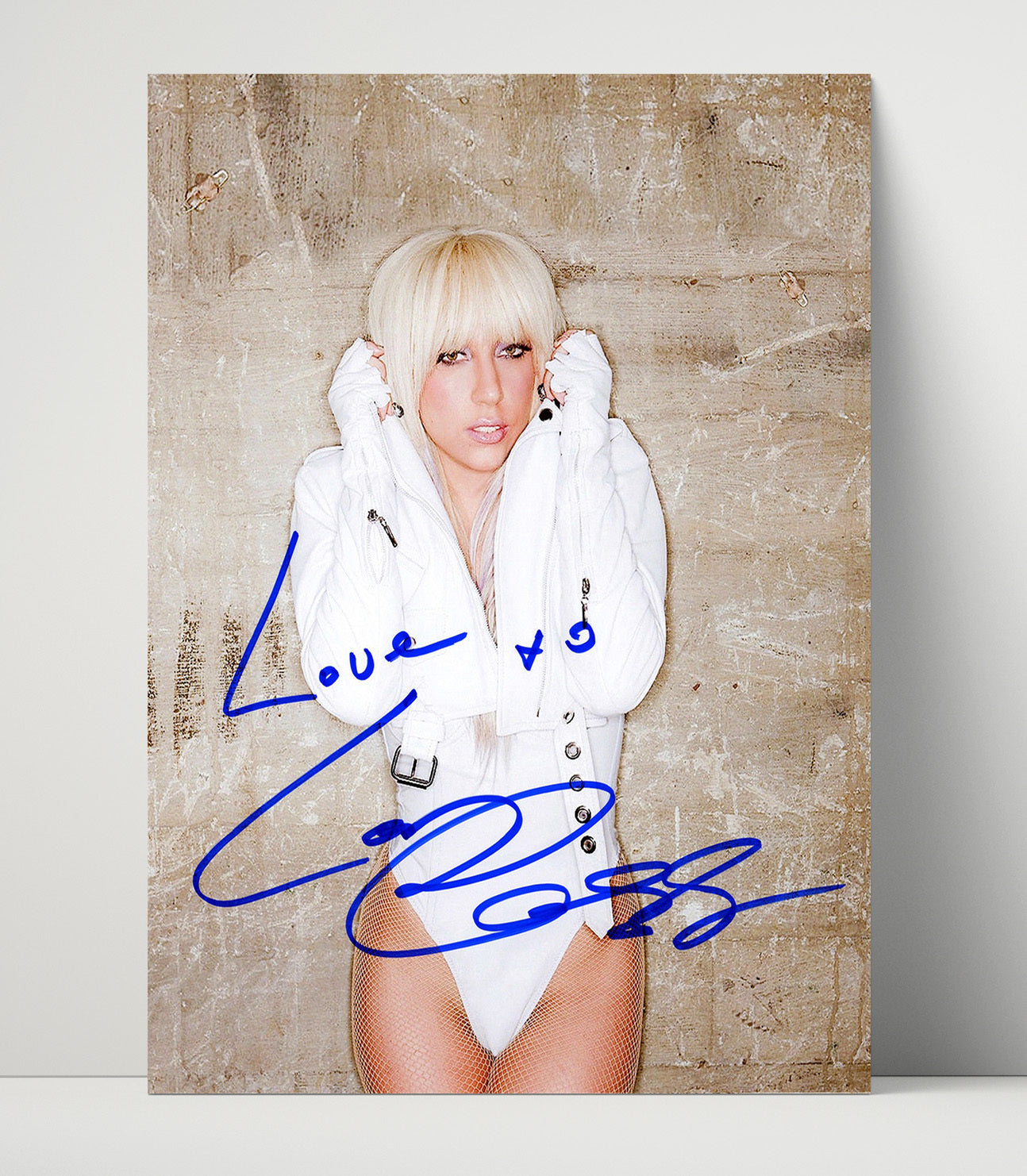 Lady Gaga - White Jacket Studio Portrait - Vintage Music Wall Art - 16x20 Unframed Print music decor