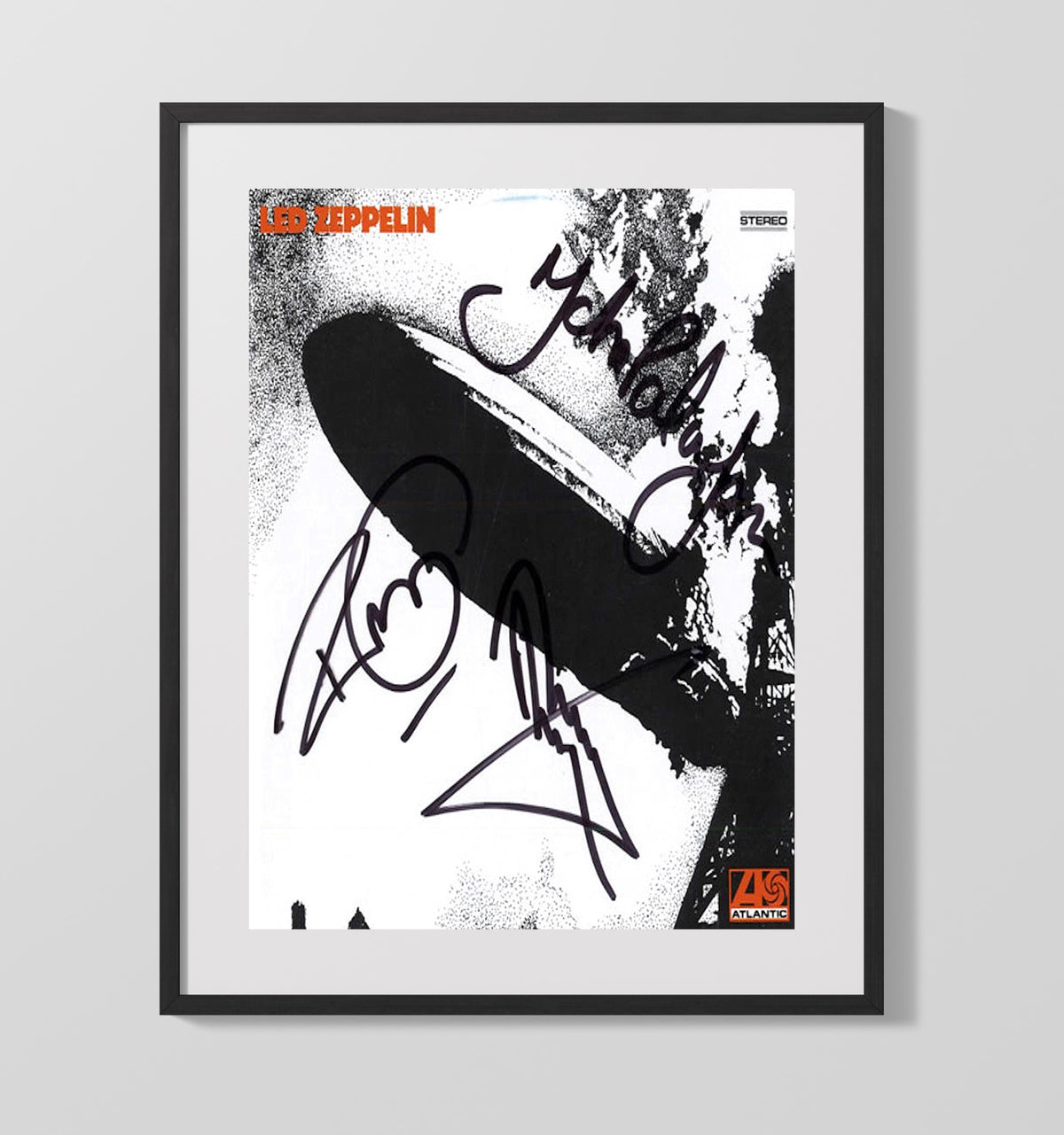Led Zeppelin - Debut Album Cover 8x10 Framed Canvas vintage music wall art