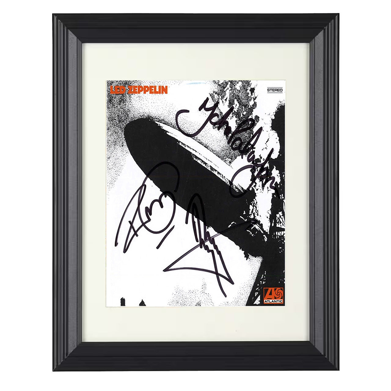 Led Zeppelin – Debut Album Artwork – 8x10 black beveled framed music wall art