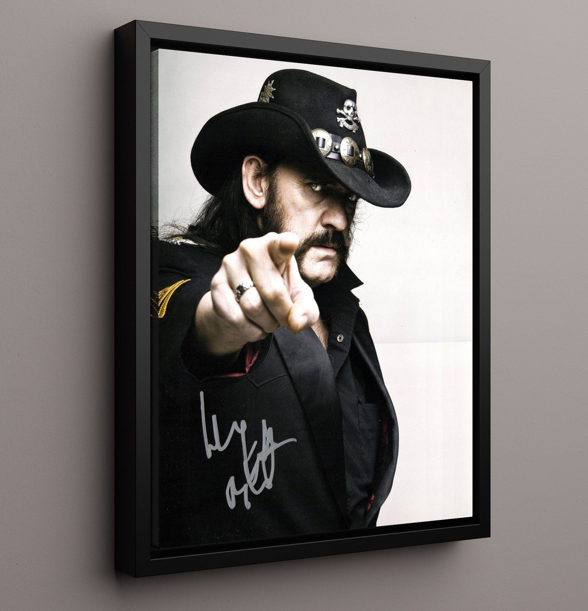 Lemmy Kilmister - Pointing Forward Black Hat Photo 8x10 Unframed Print vintage music wall art