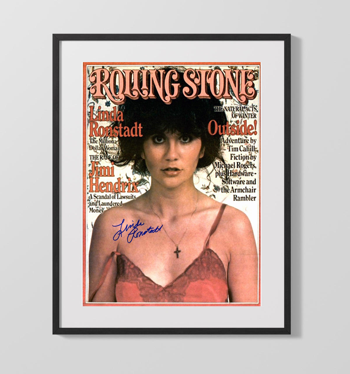 Linda Ronstadt - Rolling Stone Magazine Cover Photo 8x10 Framed Canvas vintage music wall art