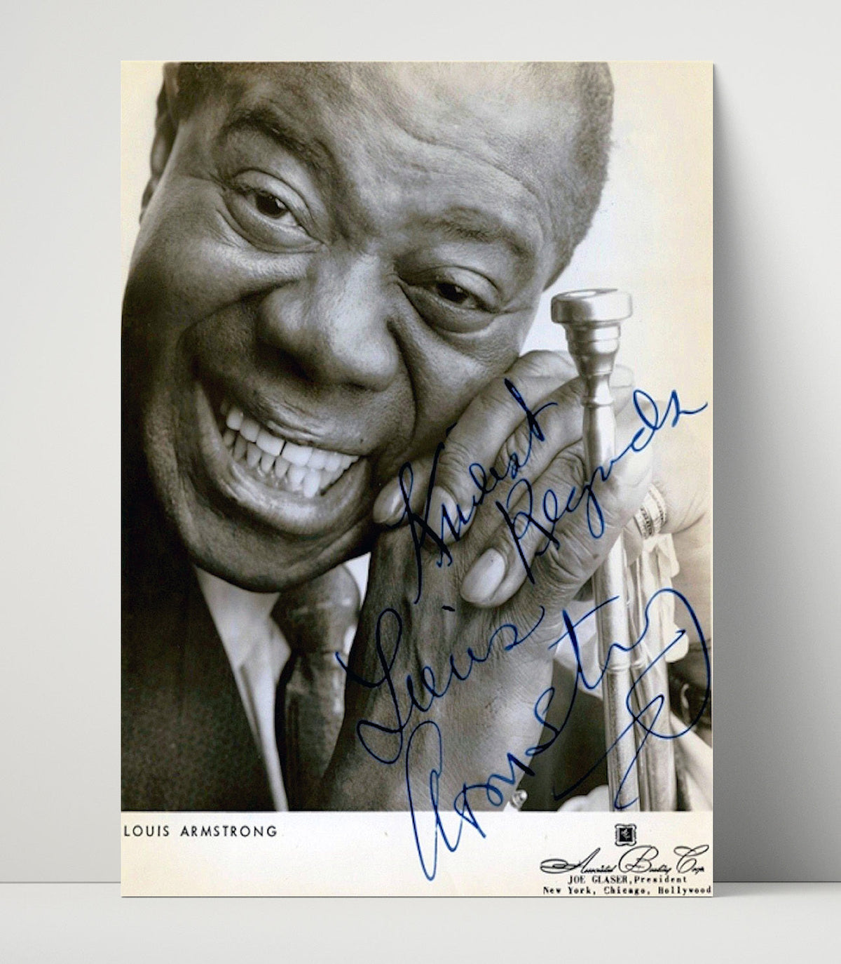 Louis Armstrong – Satchmo and His Horn unframed semi-gloss poster print