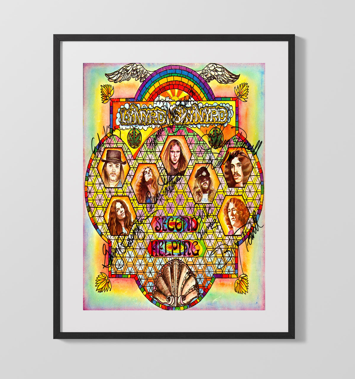Lynyrd Skynyrd - Second Helping 8x10 Framed Canvas vintage music wall art