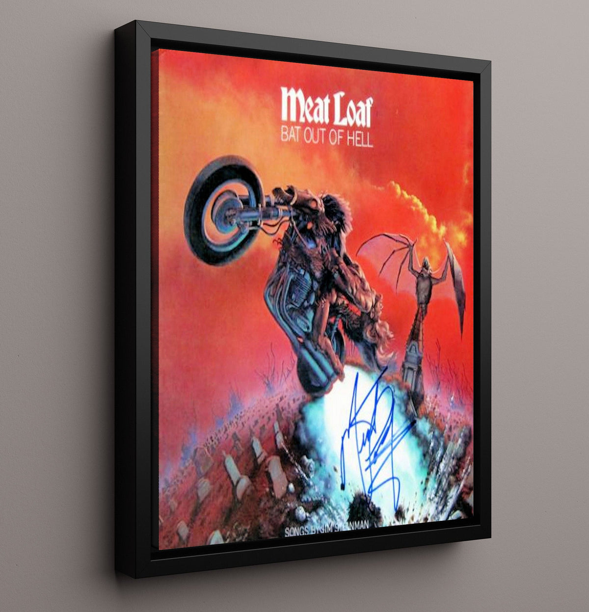 Meat Loaf - Bat Out of Hell Album Cover Motorcycle Artwork 8x10 Unframed Print vintage music wall art