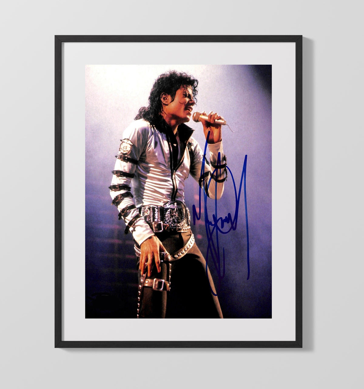 Michael Jackson - Live Microphone Performance 8x10 Framed Canvas vintage music wall art