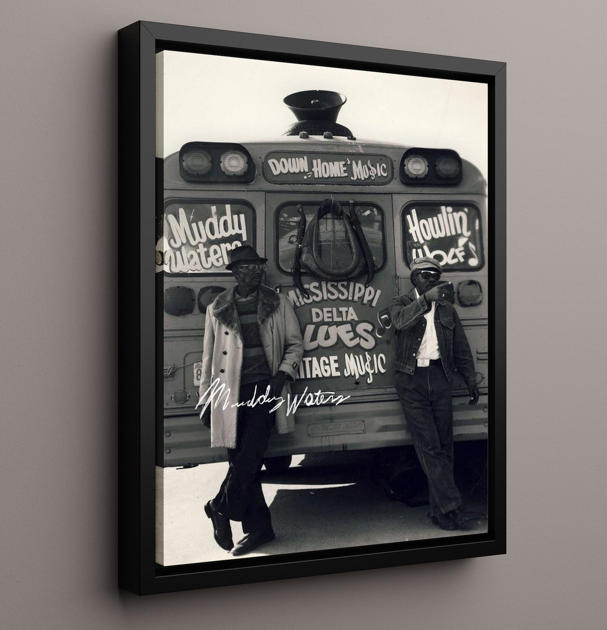Muddy Waters and Howlin Wolf - Blues Bus Kings 8x10 Unframed Print vintage music wall art