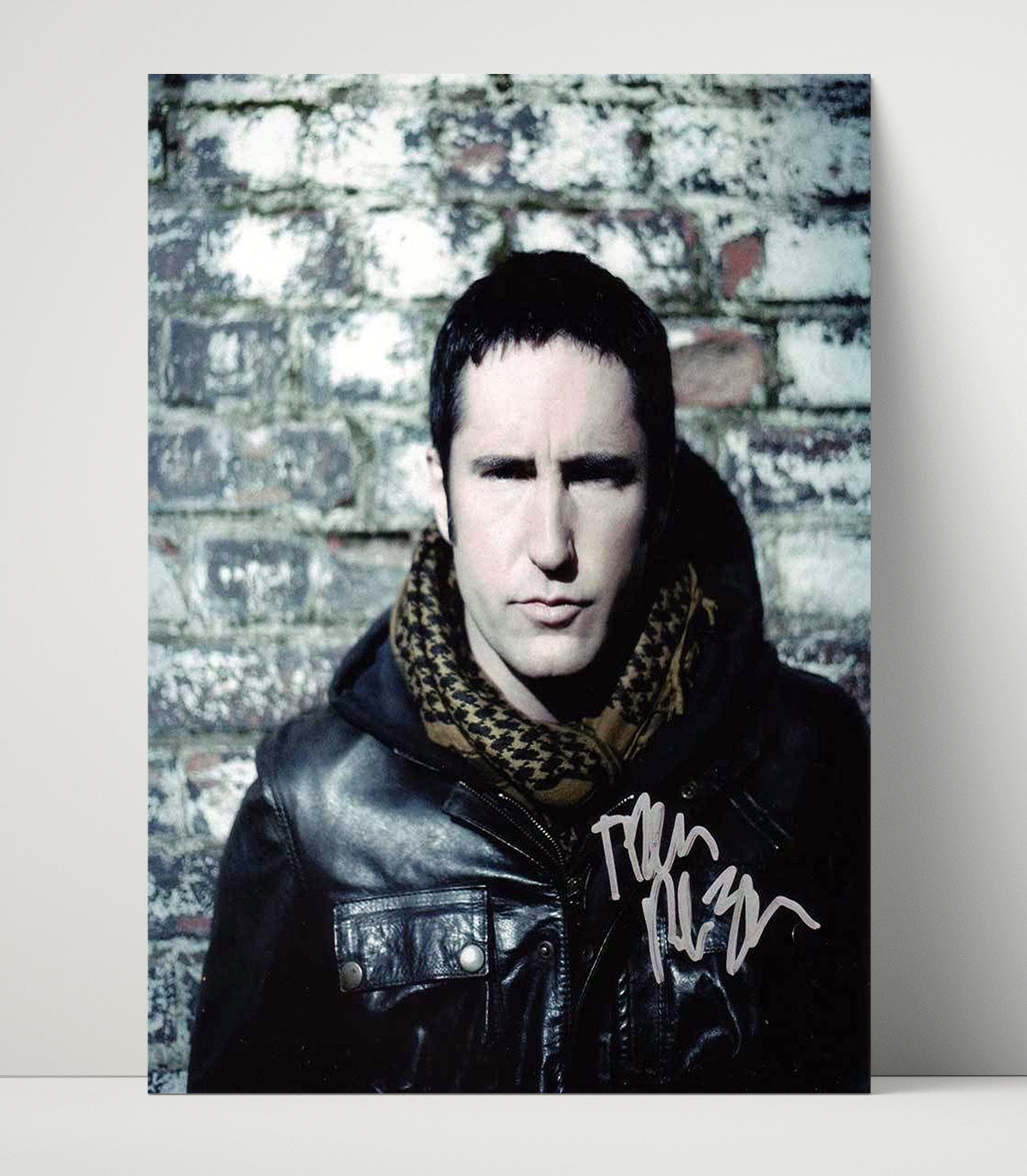 Nine Inch Nails - Trent Reznor Leather Jacket Portrait - Vintage Music Wall Art - 16x20 Unframed Print music decor