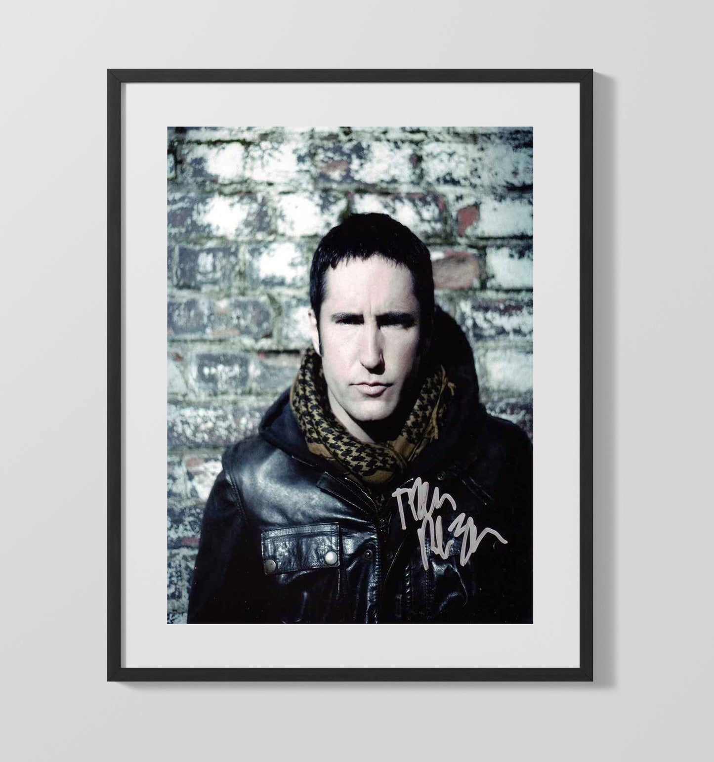 Nine Inch Nails - Trent Reznor Leather Jacket Photo 8x10 Framed Canvas vintage music wall art