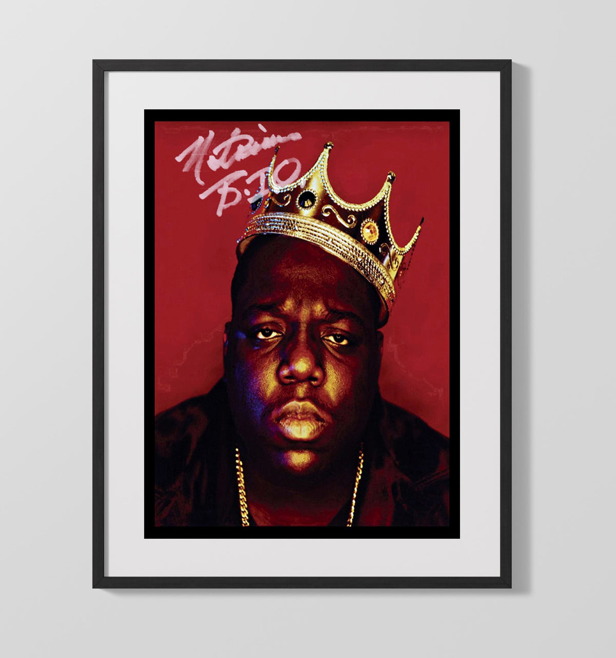 The Notorious B.I.G. - Crowned King 8x10 Framed Canvas vintage music wall art