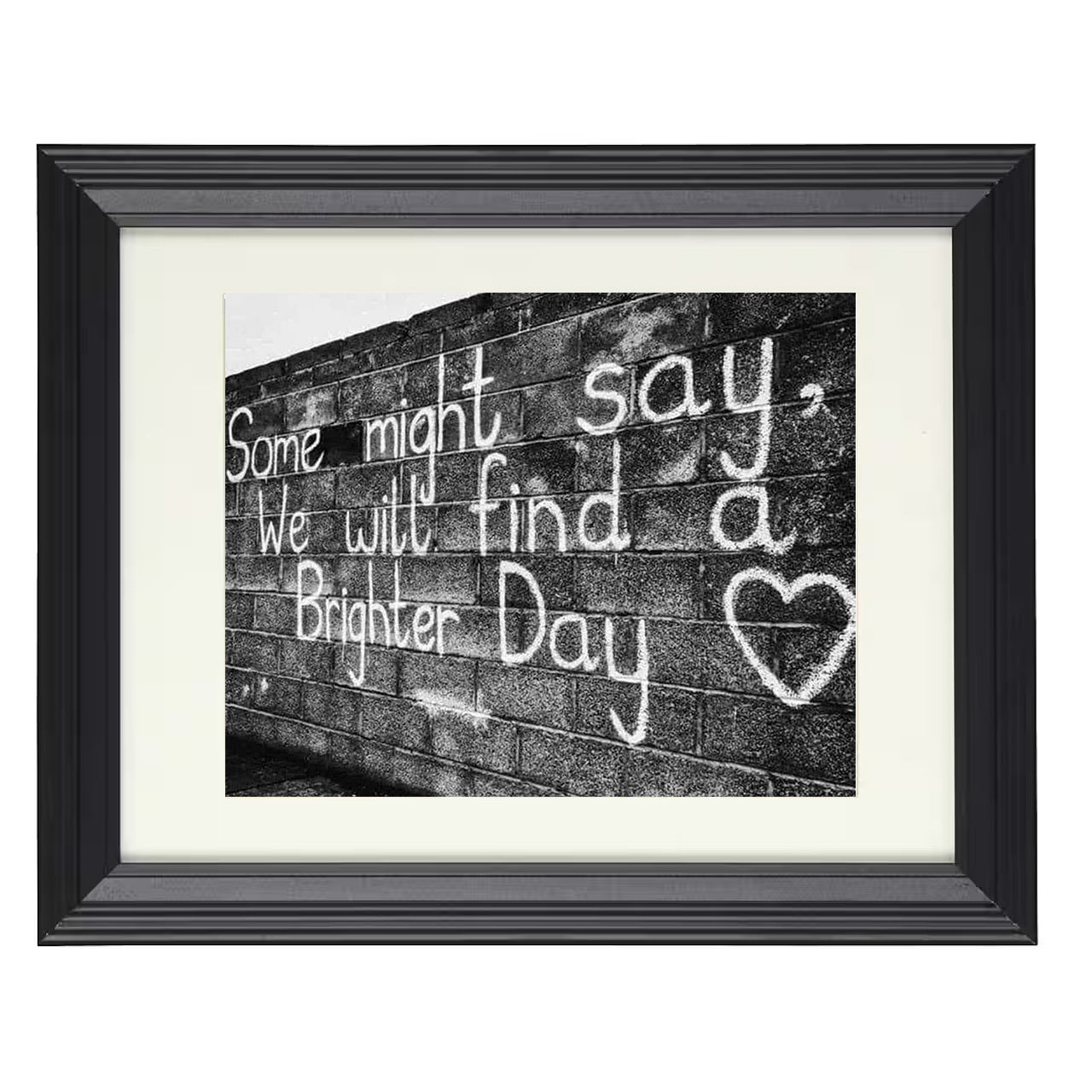 Oasis – Brighter Day Graffiti – 8x10 black beveled framed music wall art