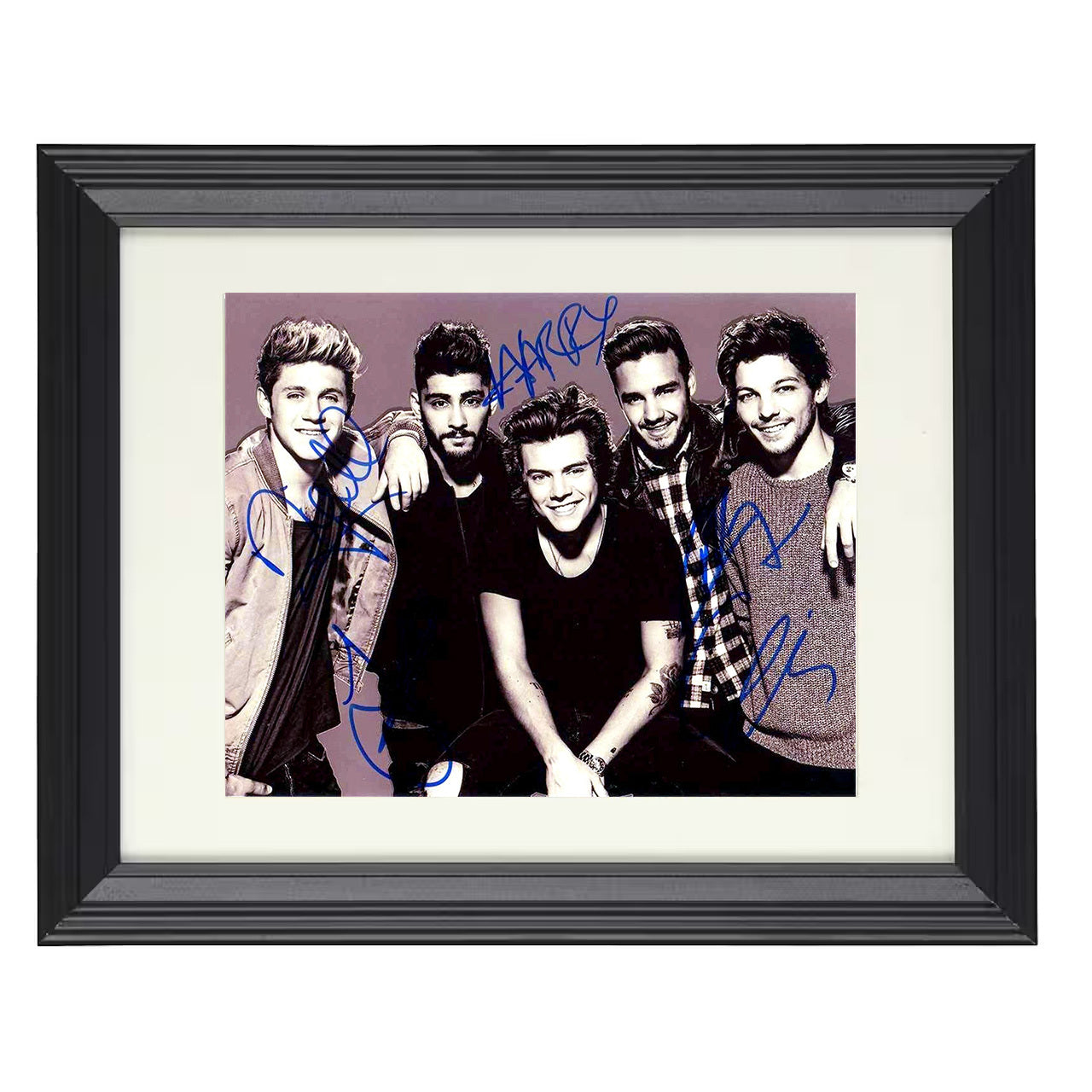 One Direction – Boy Band Band Image Era – 8x10 black beveled framed music wall art