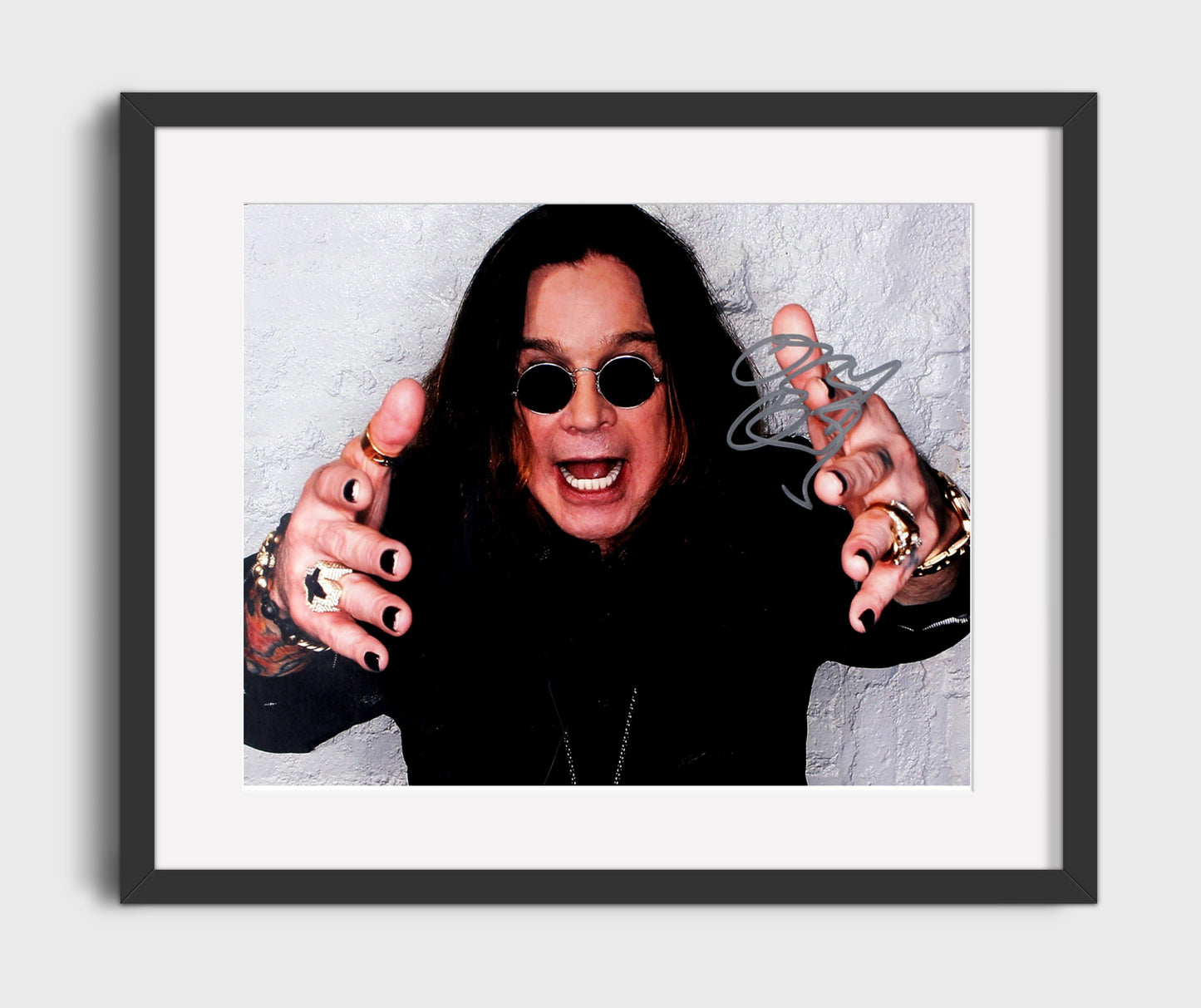 Ozzy Osbourne - Prince of Darkness Grin 8x10 Framed Canvas vintage music wall art