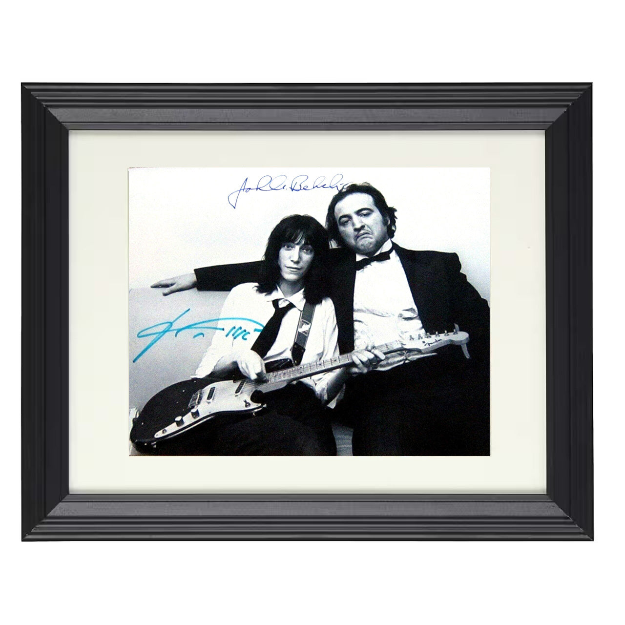 Patti Smith and John Belushi – Backstage Mischief – 8x10 black beveled framed music wall art