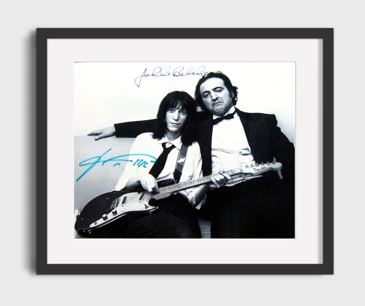 Patti Smith and John Belushi - Backstage Mischief 8x10 Framed Canvas vintage music wall art