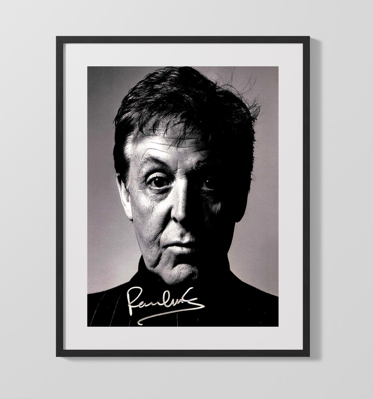 Paul McCartney - Dramatic Black-and-White Studio Photo 8x10 Framed Canvas vintage music wall art