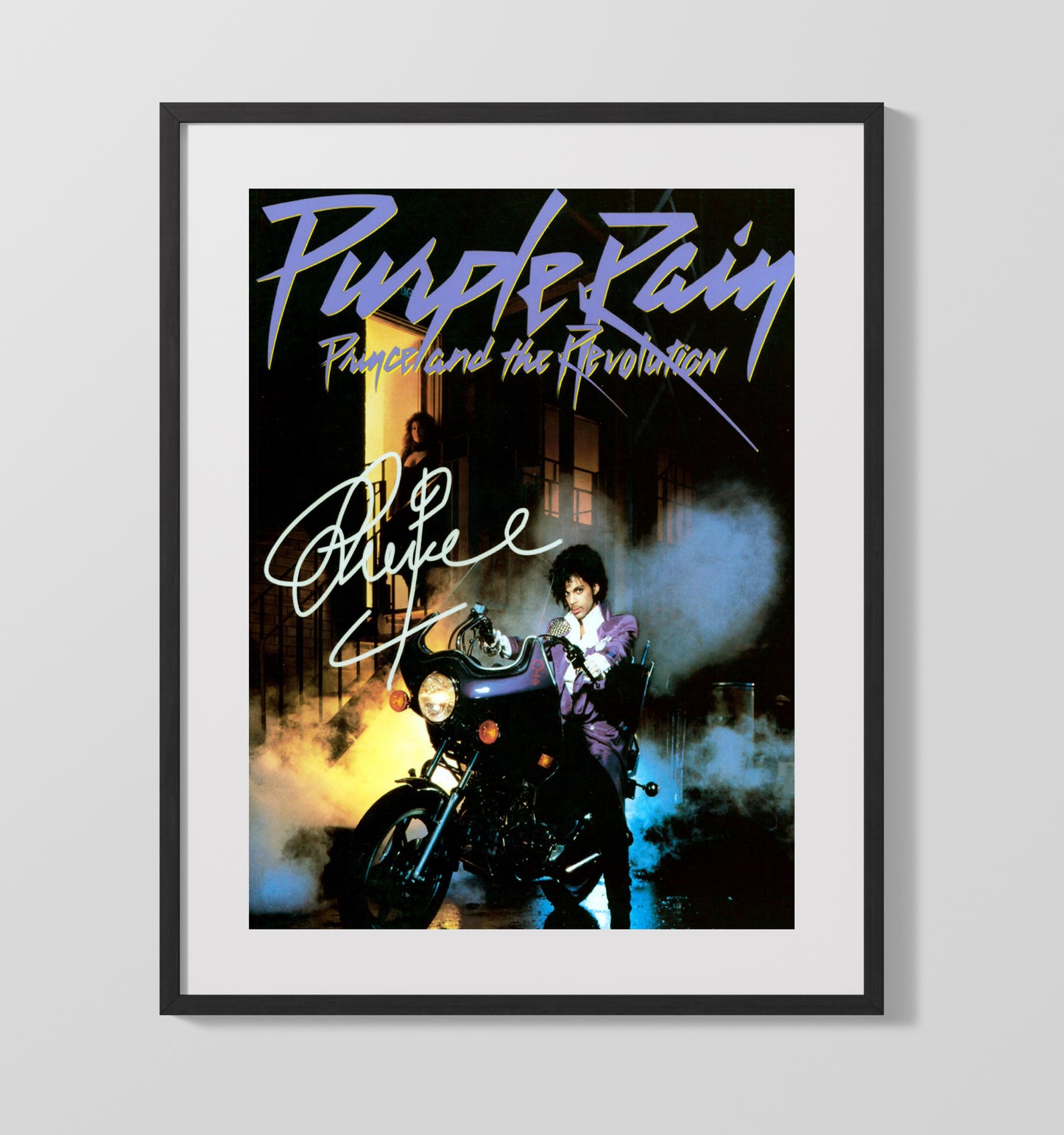 Prince - Purple Rain Motorcycle Artwork 8x10 Framed Canvas vintage music wall art