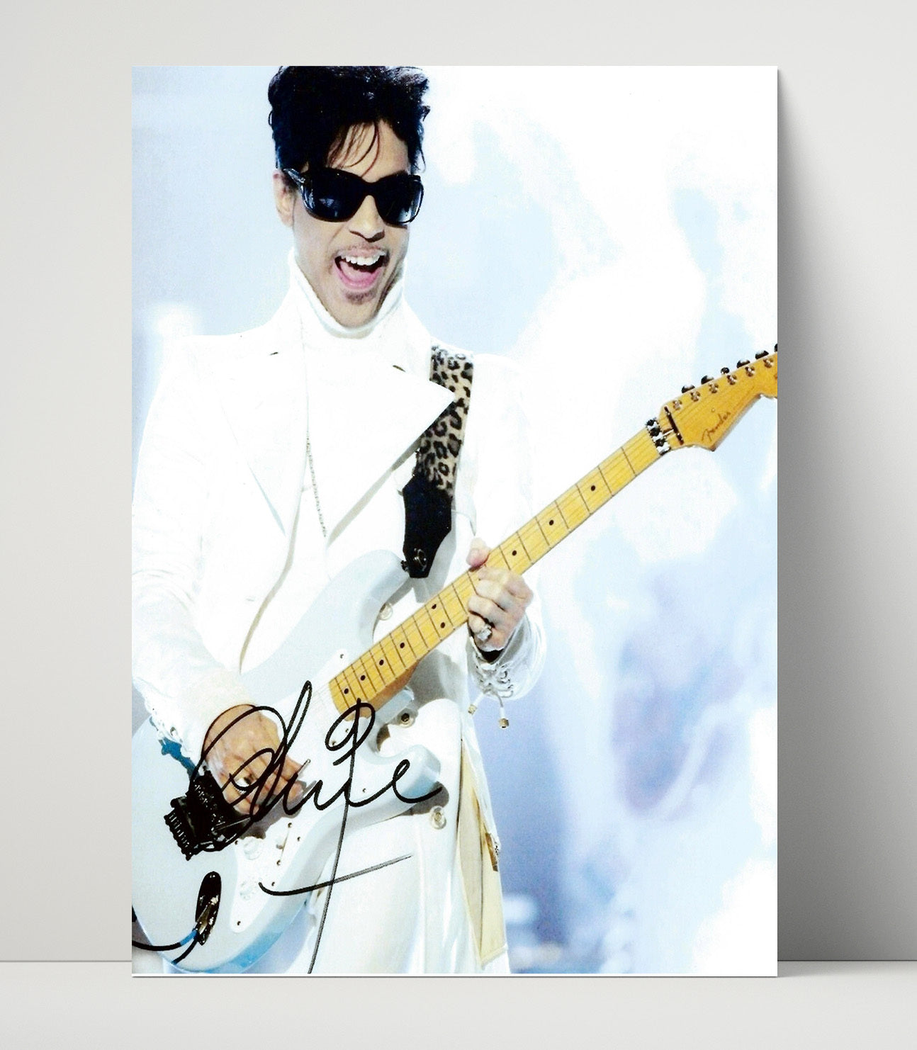 Prince - White Suit Guitar Performance Music Wall Art 16x20 Unframed Print wall art print – Music decor