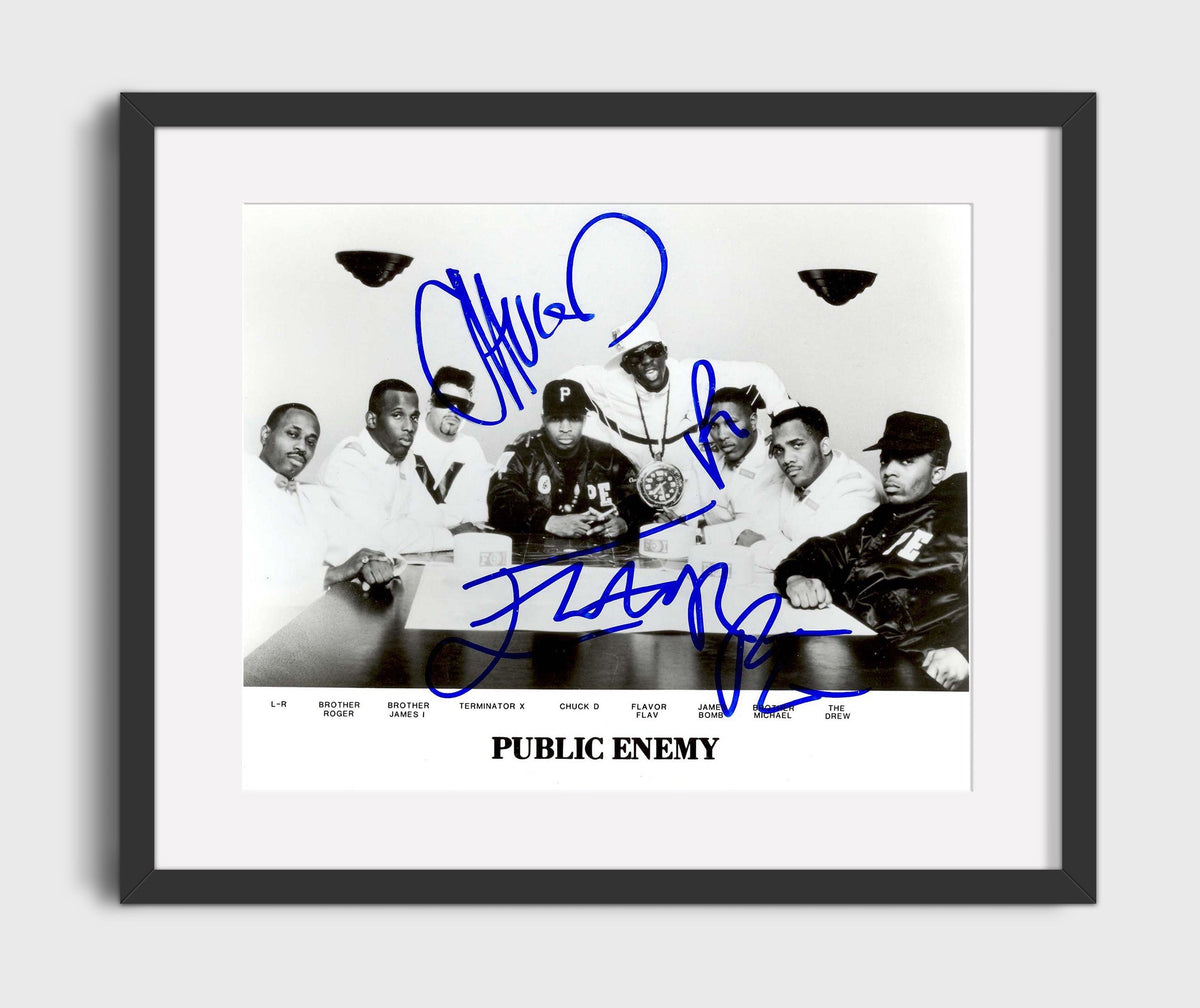 Public Enemy - Hip Hop Group Table Photo 8x10 Framed Canvas vintage music wall art