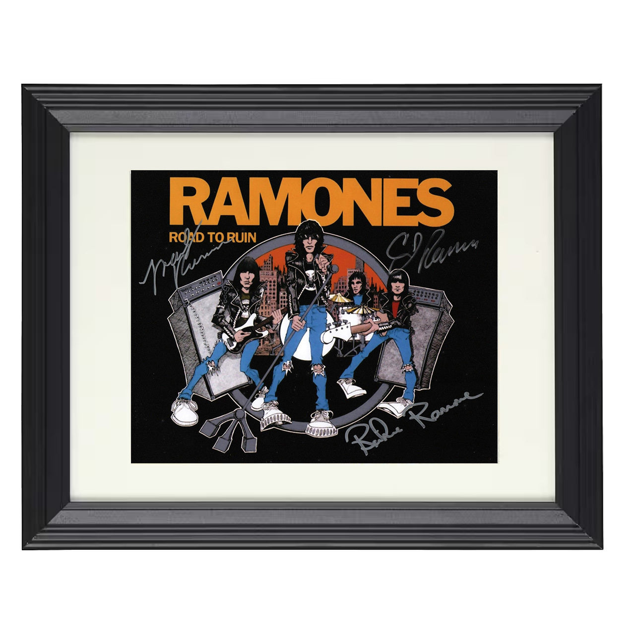 Ramones – Blitzkrieg Bop – 8x10 black beveled framed music wall art