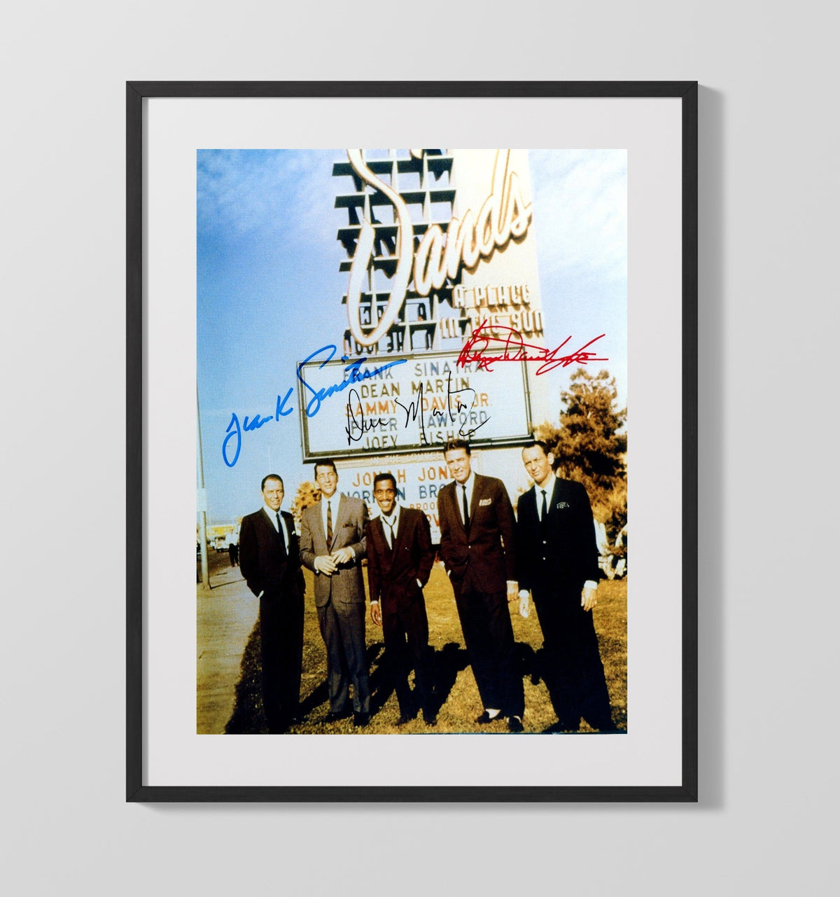 Rat Pack - Sands in Color 8x10 Framed Canvas vintage music wall art