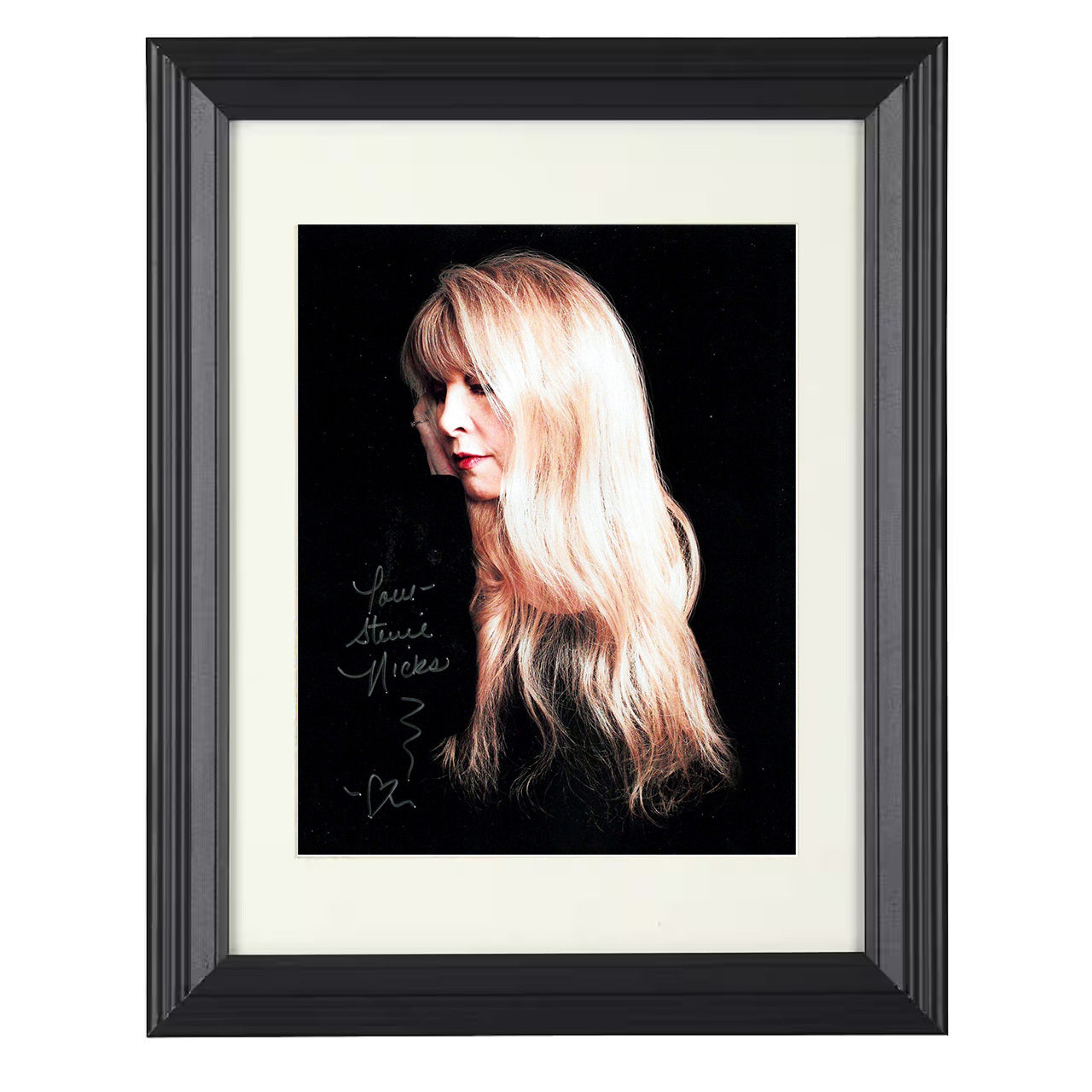 Stevie Nicks – Enchanted Profile Image – 8x10 black beveled framed music wall art