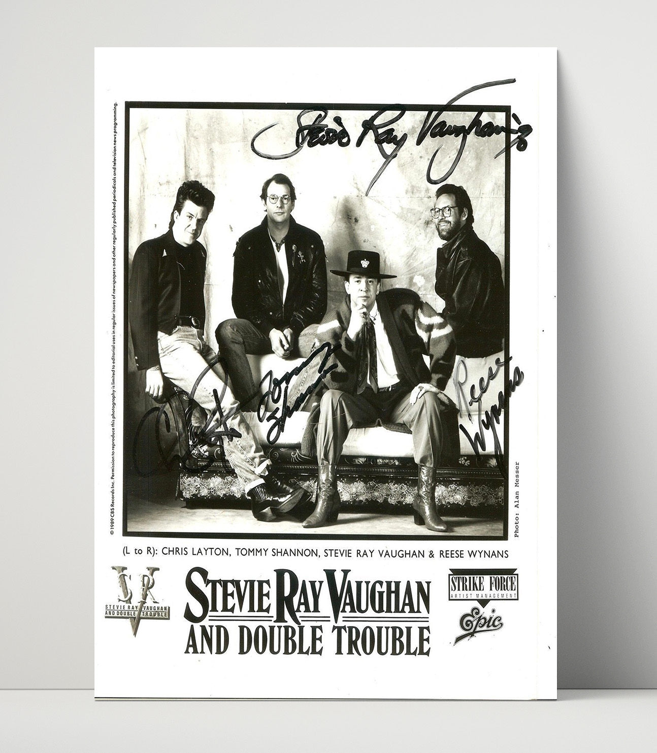 Stevie Ray Vaughan and Double Trouble - Texas Blues - Vintage Music Wall Art - 16x20 Unframed Print music decor