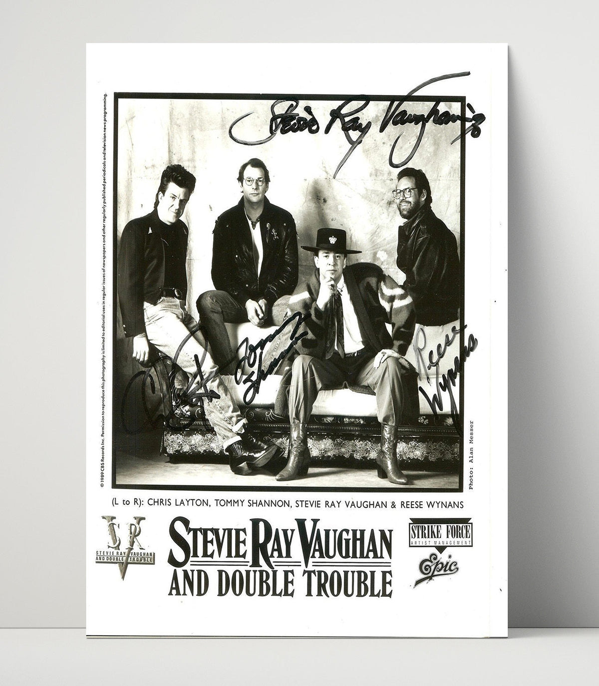 Stevie Ray Vaughan and Double Trouble – Texas Blues Fire unframed semi-gloss poster print