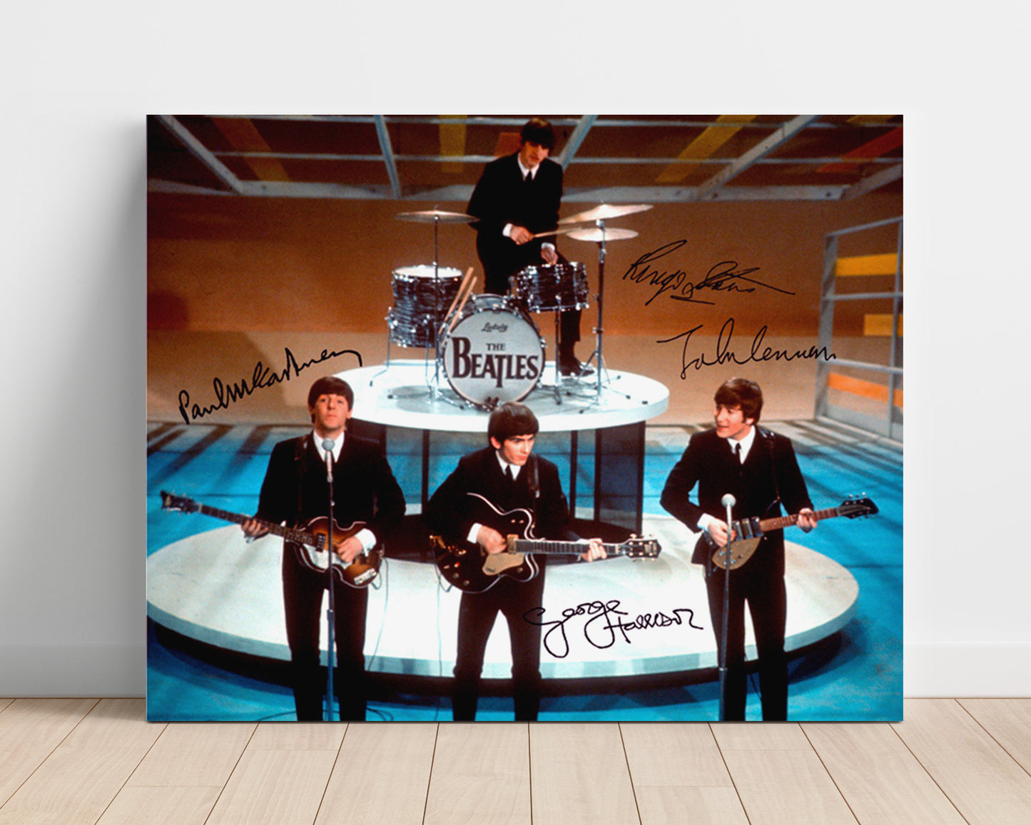 The Beatles - Ed Sullivan Set - Vintage Music Wall Art - 16x20 Unframed Print music decor