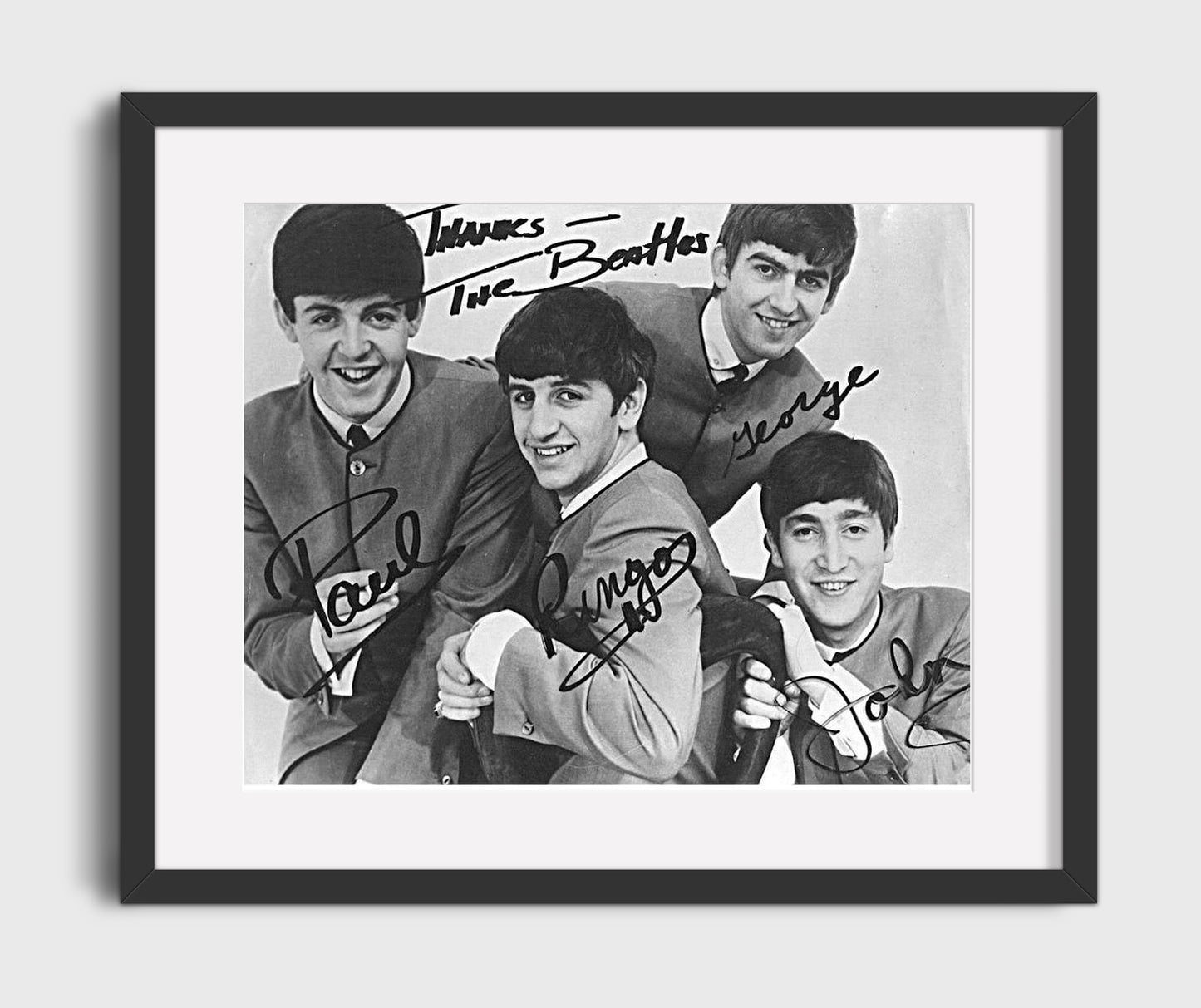The Beatles - Fab Four 8x10 Framed Canvas vintage music wall art