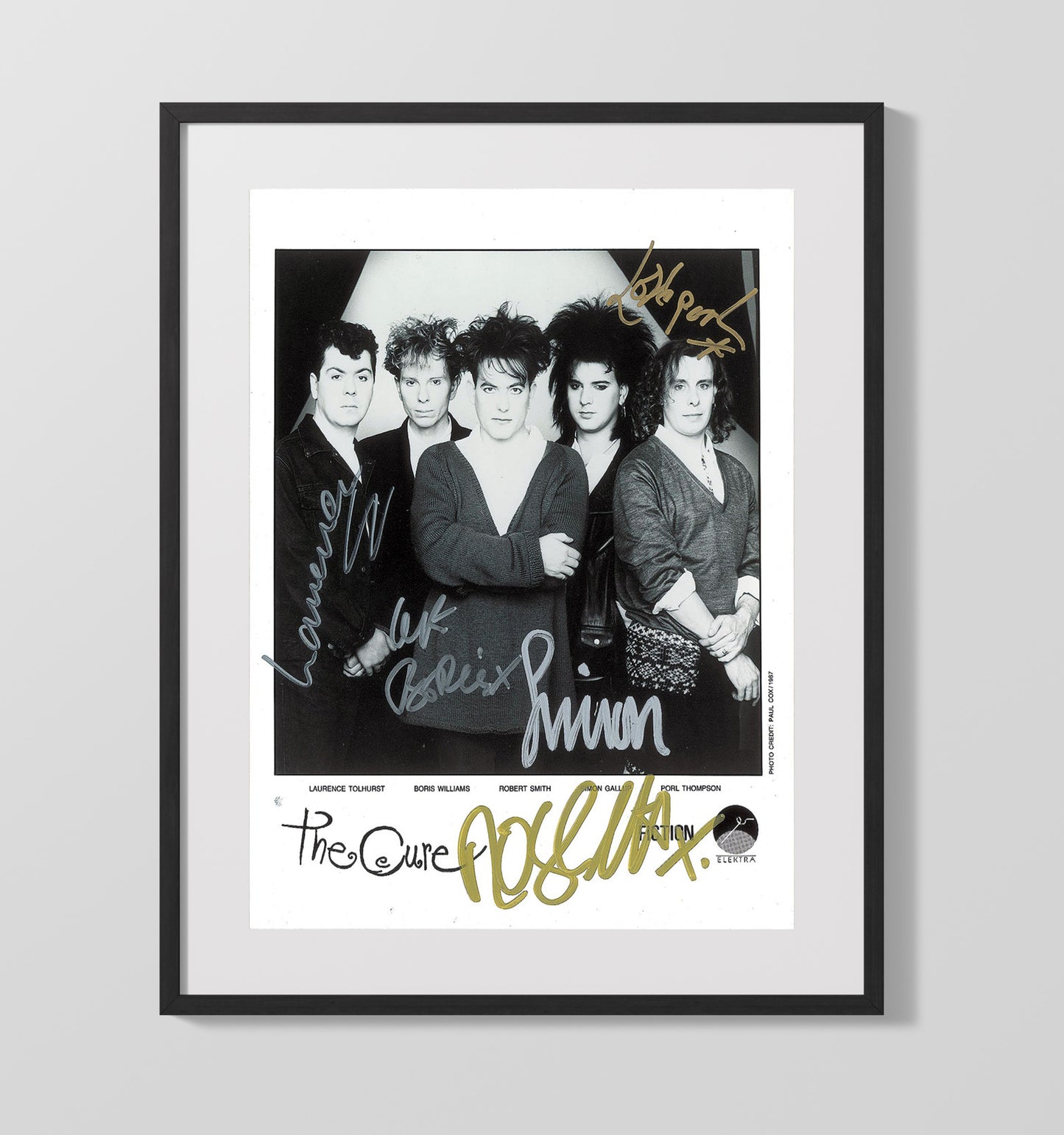The Cure - Band Photo Robert Smith And Members 1980s 8x10 Framed Canvas vintage music wall art