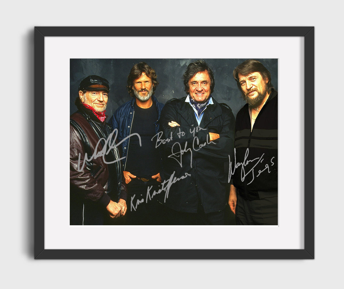 The Highwaymen - Country Supergroup Legacy 8x10 Framed Canvas vintage music wall art