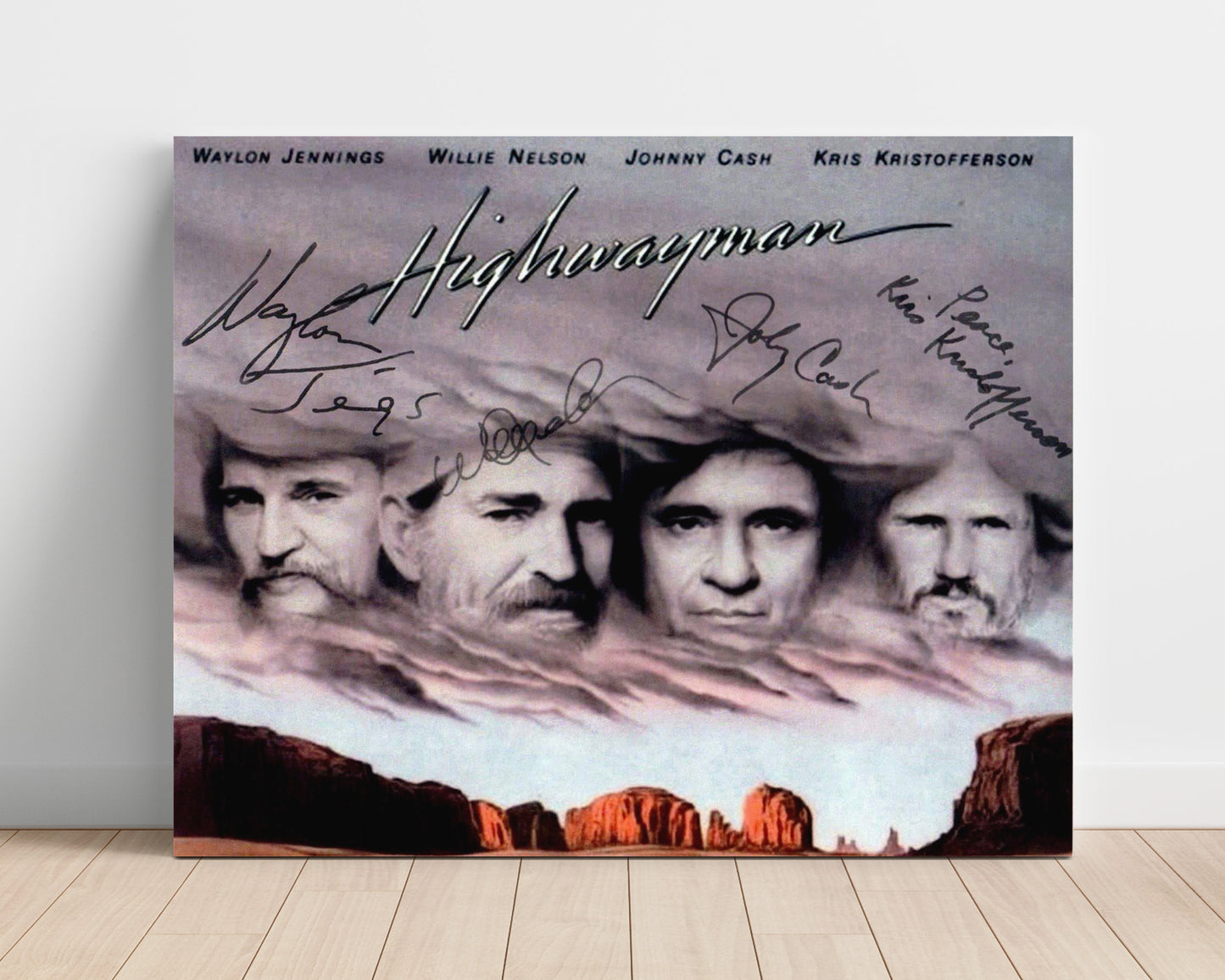The Highwaymen - Legends Riding the Clouds - Vintage Music Wall Art - 16x20 Unframed Print music decor