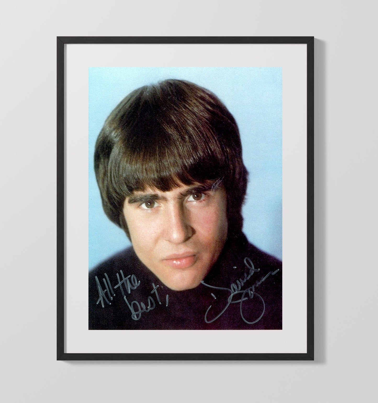 The Monkees - Davy Jones Young Studio Photo 8x10 Framed Canvas vintage music wall art