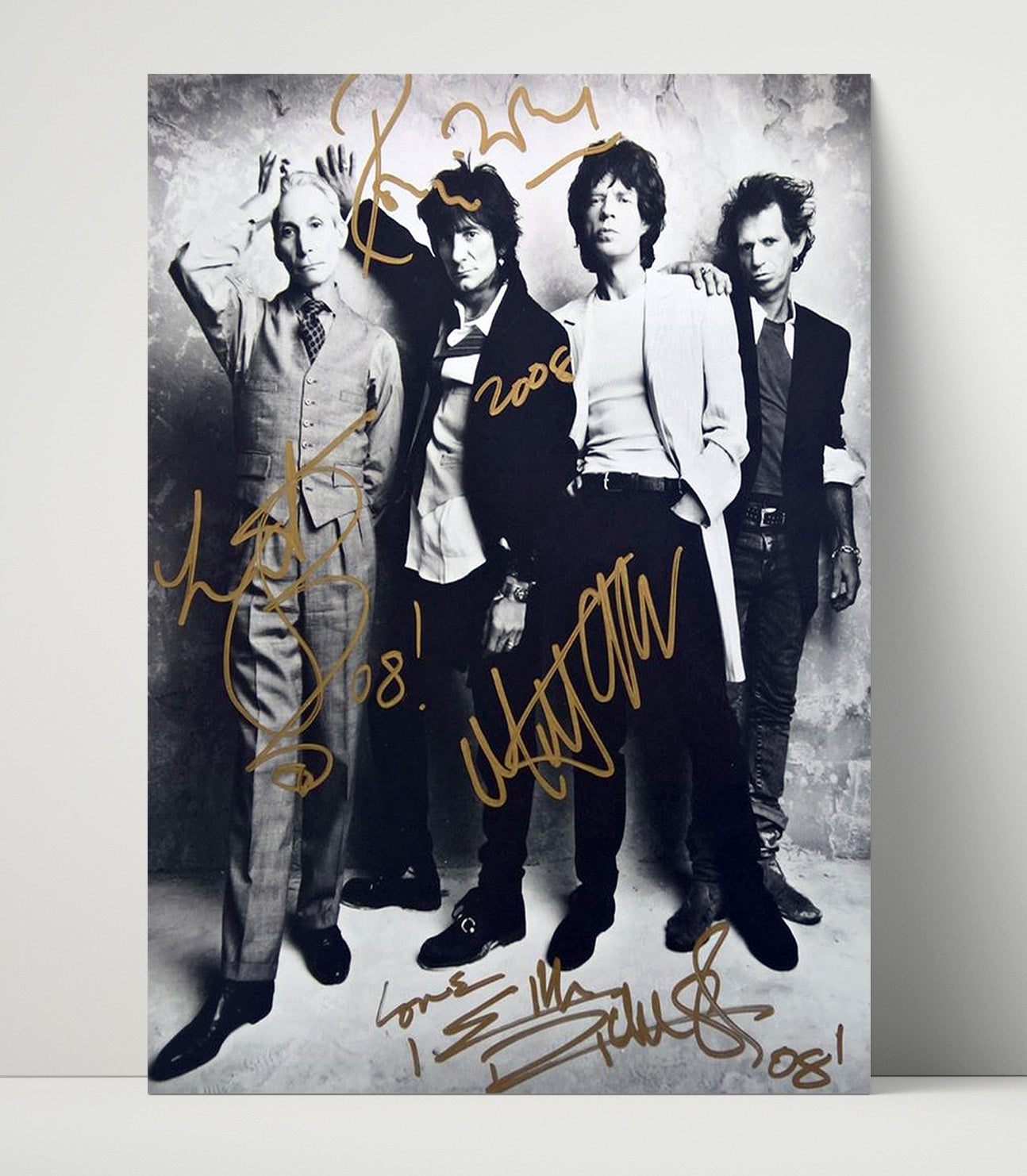 The Rolling Stones - Classic Band Lineup Studio Image - Vintage Music Wall Art - 16x20 Unframed Print music decor