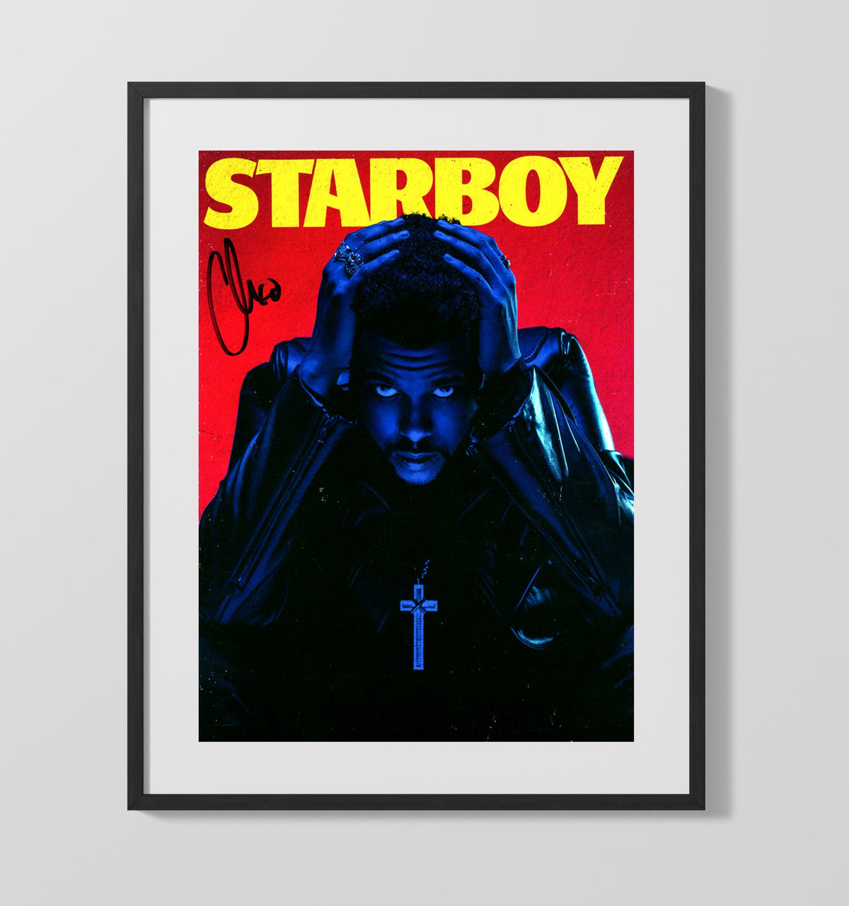 The Weeknd - Starboy Album Artwork 8x10 Framed Canvas vintage music wall art