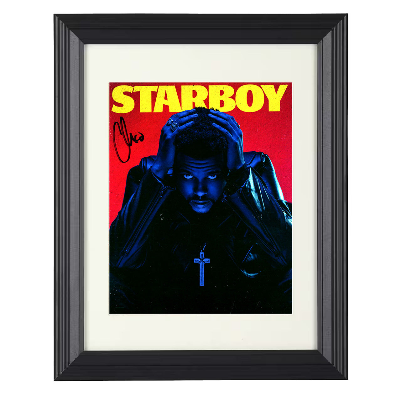 The Weeknd – Starboy Album Artwork – 8x10 black beveled framed music wall art