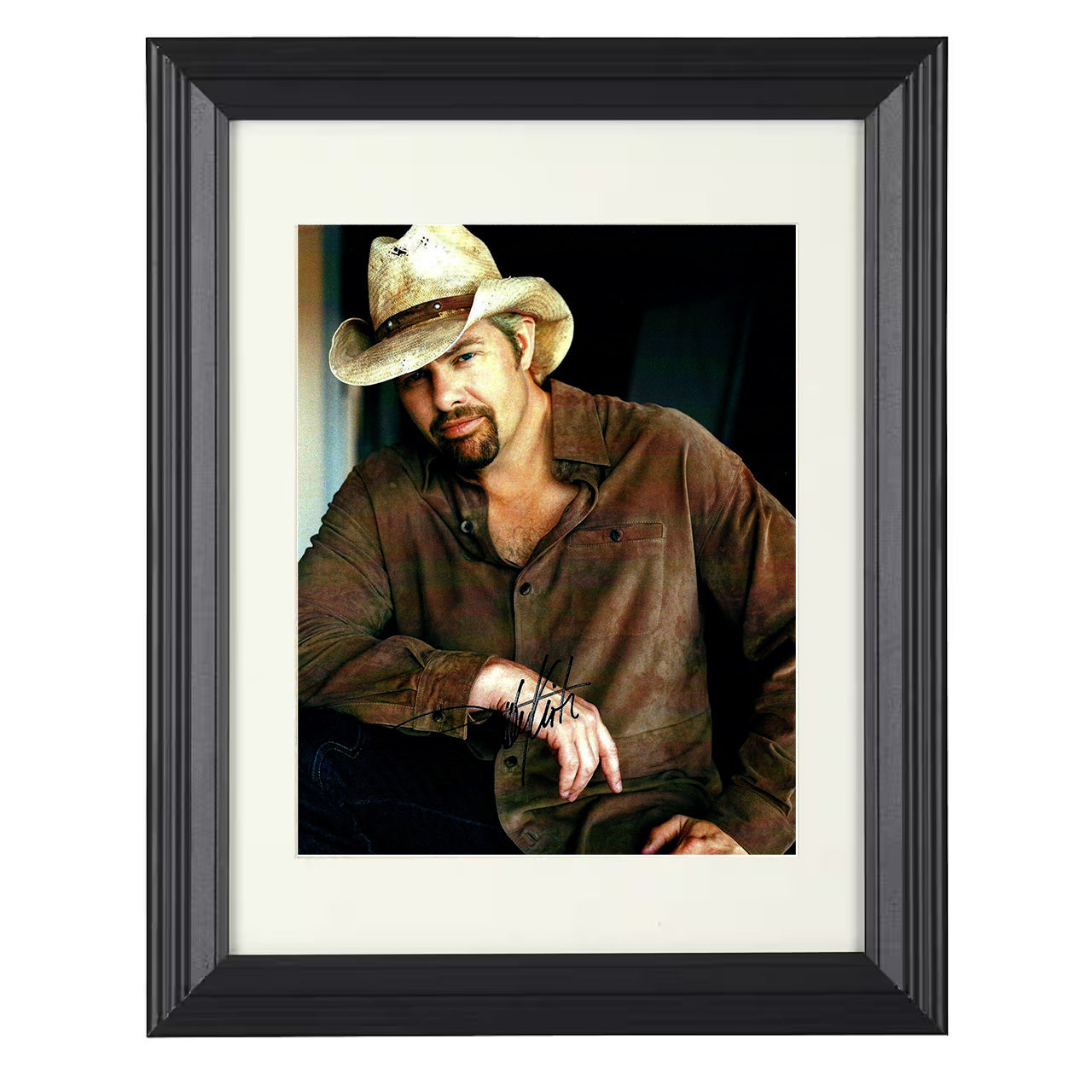 Toby Keith – Cowboy Hat Promo Image – 8x10 black beveled framed music wall art