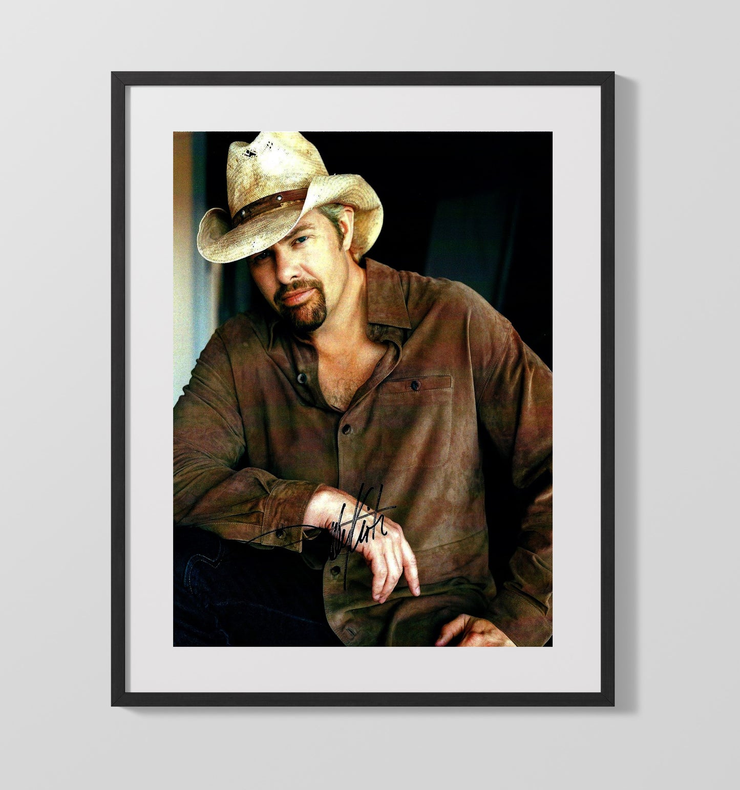 Toby Keith - Cowboy Hat Studio Photo 8x10 Framed Canvas vintage music wall art