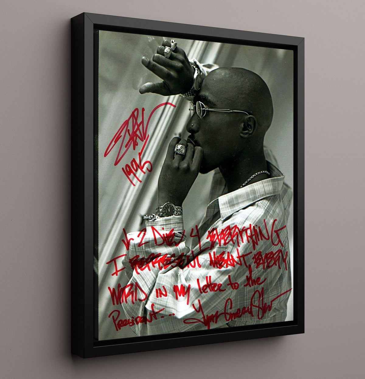 Tupac Shakur - Bandana Studio Studio Photo 8x10 Unframed Print vintage music wall art