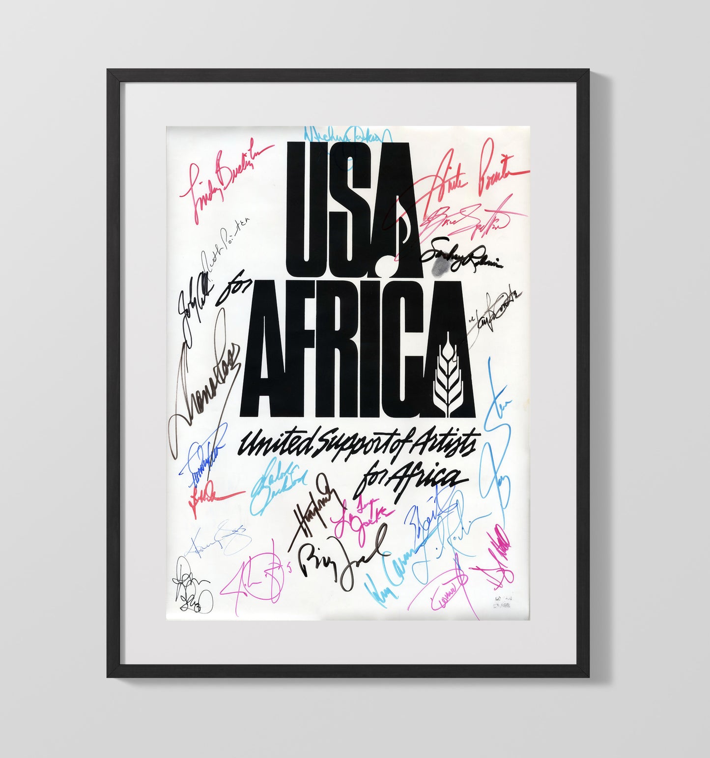 USA for Africa - We Are the World 8x10 Framed Canvas vintage music wall art
