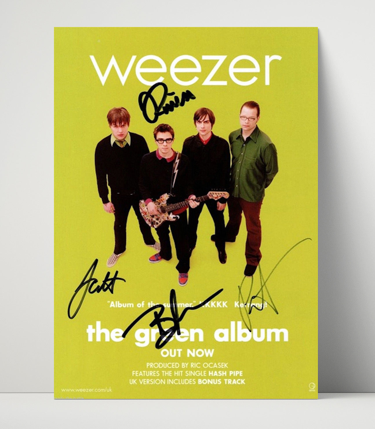 Weezer - Green Album Promo Band Photo Music Wall Art 16x20 Unframed Print wall art print – Music decor